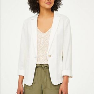 LOFT Soft Knit Blazer- Whisper White Size 10p